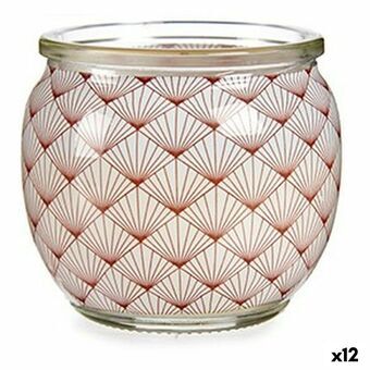 Duftlys Kokosnøtt Krem Glass Voks (7,5 x 6,3 x 7,5 cm) (12 enheter)