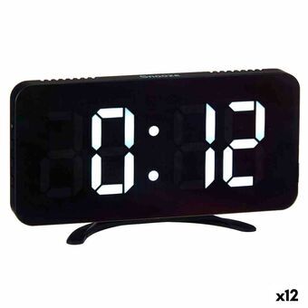 Digitalt ur for bord Svart ABS 15,7 x 7,7 x 1,5 cm (12 enheter)