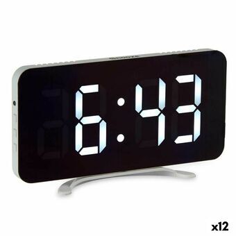 Digitalt ur for bord Hvit ABS 15,7 x 7,7 x 1,5 cm (12 enheter)