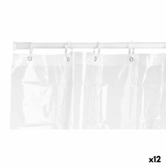Dusjforheng 180 x 180 cm Plast PEVA Gjennomsiktig (12 enheter)