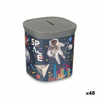 Sparebøsse Flerfarget Astronaut Plast 9 x 10,2 x 9 cm (48 enheter)