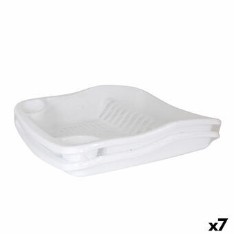 Dreneringsstativ for kjøkkenvask Dem Bloom Plast Hvit 48 x 40 x 11,5 cm (7 enheter)