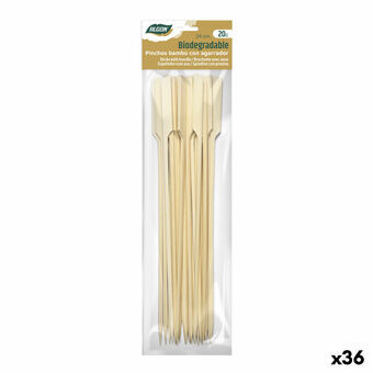Bambus-tannpirkere Algon 24 cm Sett 20 Deler (36 Enheter)