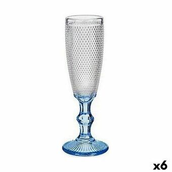 Champagneglass Poenger Blå Gjennomsiktig Glass 6 enheter (180 ml)