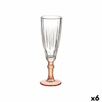 Champagneglass Exotic Krystall Laksefarget 6 enheter (170 ml)