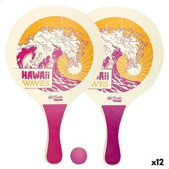 Strandspader med ball Aktive Hawai Tre 23,5 x 38 x 0,8 cm (12 enheter)