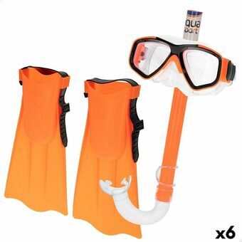 Dykkebriller med snorkel og finner Colorbaby (6 enheter)