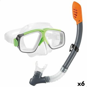 Snorkelbriller og -rør Intex Surf Rider Barne (6 enheter)