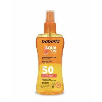 Kropps-solkremspray Babaria Solar Aqua UV Spf 50 (200 ml)