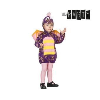 Kostyme til babyer Dragon Purple - 0-6 måneder