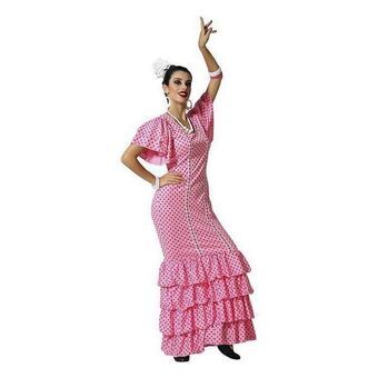Kostyme for voksne Sevillana danser rosa - M / L.