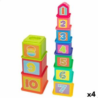 Stablbare Blokker PlayGo 10,2 x 50,8 x 10,2 cm 4 enheter