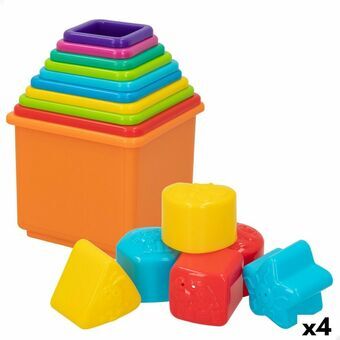 Stablbare Blokker PlayGo 10,5 x 9 x 10,5 cm 16 Deler 4 enheter