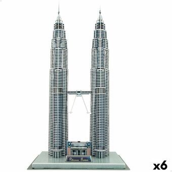 3D-Puslespill Colorbaby Petronas Towers 27 x 51 x 20 cm (6 enheter)