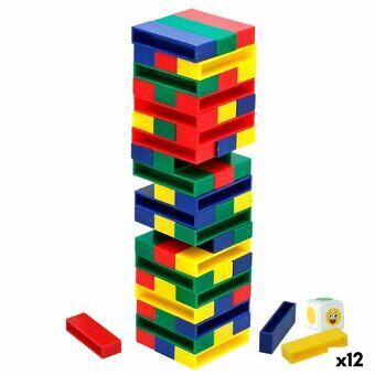 Byggeblokker Colorbaby 5 x 1 x 1,5 cm (12 enheter) (61 Deler)