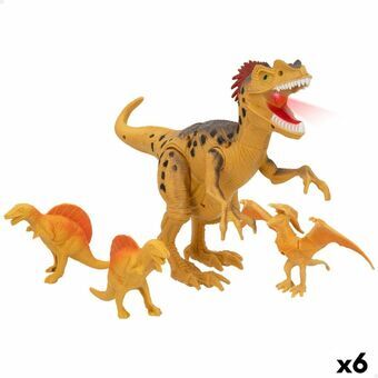 Sett med figurer Colorbaby 4 Deler Dinosaurer 23 x 16,5 x 8 cm (6 enheter)