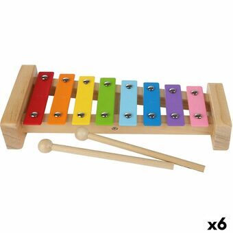 Xylofon Woomax Tre Metall 26 x 4,5 x 11,5 cm (6 enheter)