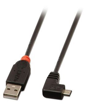 USB 2.0 A til Mikro USB B Kabel LINDY 31976 1 m Svart