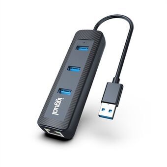3-Port USB-Hub iggual CARBON