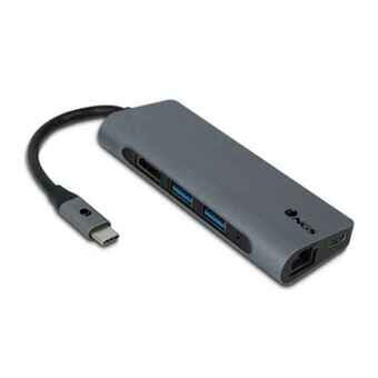 7-Port USB-Hub NGS WONDER DOCK 7 HDMI USB C 4K 5 Gbps Grå