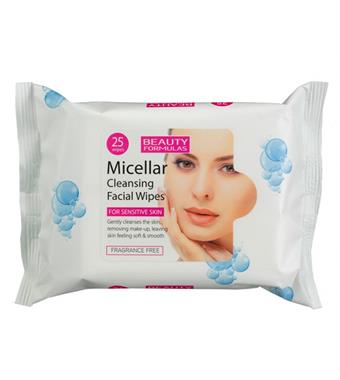 Beauty Formulas Micellar Cleansing Wipes - 25 stk. Våtservietter 