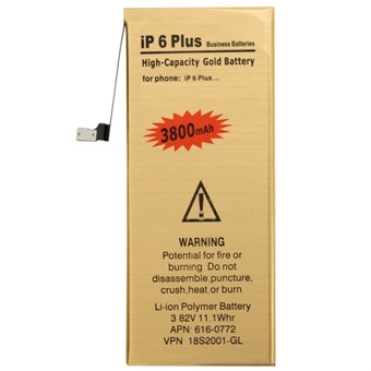 iPhone 6 Plus oppladbart 3,82V / 3800mAh Li-ion batteri
