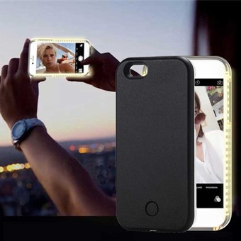 Selfie Cover med LED-lys til iPhone 6 Plus / iPhone 6s Plus - Svart