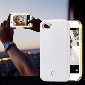 Selfie Cover med LED-lys til iPhone 6 Plus / iPhone 6s Plus - Hvit