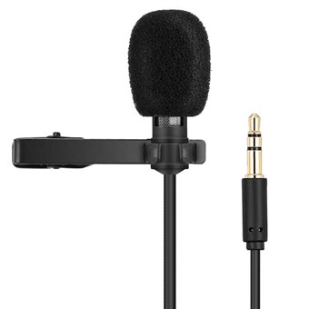  Lapel Lavalier-mikrofon for smarttelefon, kamera og PC / iOS og Android