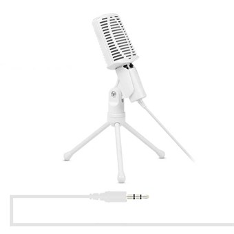 Mediekondensatormikrofon m/stativstativ for PC og Mac
