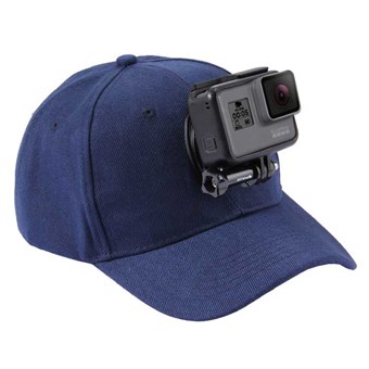 PULUZ® baseballcap med feste for GoPro - blå