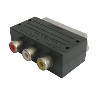 A/V til 20-pins hann SCART-adapter