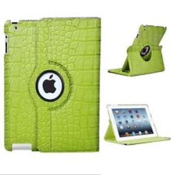 Crocodile Rotating Case for iPad 2/3/4 (grønn)
