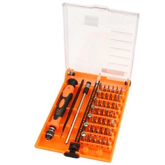 JAKEMY®JM-8128 magnetisk utskiftbart 45 i 1 multifunksjonelt presisjonsskrutrekkersett - reparasjonsverktøy for iPhone / iPad / PC