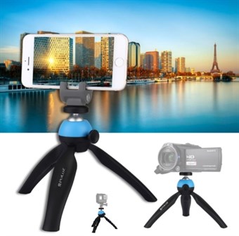 PULUZ® Pocket mini stativfeste 360° for GoPro, smarttelefon og kamera