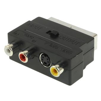 RGB Scart hann til S Video/3 RCA lydadapter