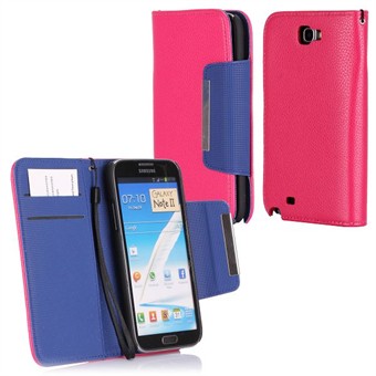 SmartPurse-deksel -Galaxy Note II (rosa/blå)