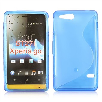 S-Line silikondeksel - Xperia Go (blå)
