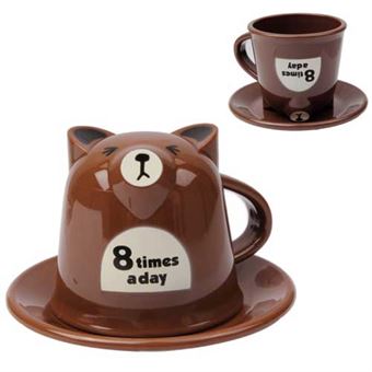 Teddy Bear Cup 350 ml. - Brun