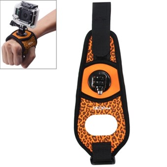 Leopard 360 graders roterende håndleddsstropp - oransje