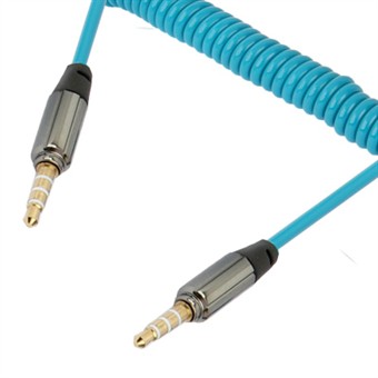 Twisted 3,5 mm Audio AUX Kabel 15 cm - 150 cm - Blå