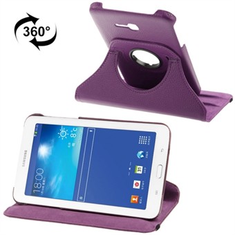 360 roterende skinndeksel for Tab 3 Lite (lilla)