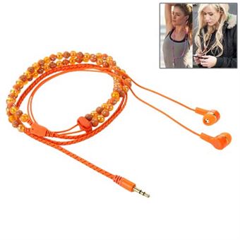 Fashion hodetelefoner med halskjede - Oransje