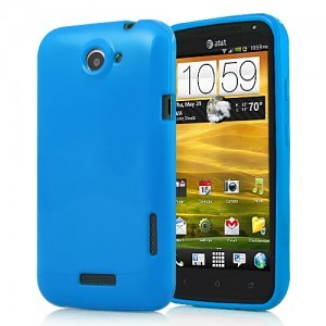 HTC ONE X - Silikondeksel (blå)