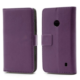 Praktisk lommebok – Lumia 520/525 (lilla)