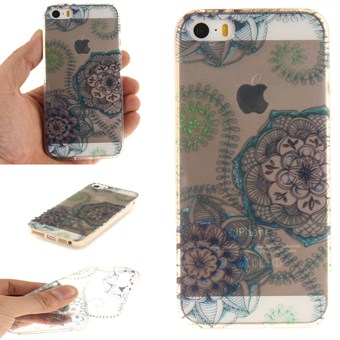 Modern art silikondeksel til iPhone 5 / iPhone 5S / iPhone SE 2013 - Flower Punk