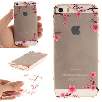 Modern art silikondeksel til iPhone 5 / iPhone 5S / iPhone SE 2013 - Flower Tree