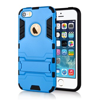 Cave hardplast og TPU-deksel til iPhone 5 / iPhone 5S / iPhone SE 2013 - Blå
