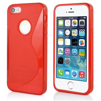 S-Line silikondeksel til iPhone 5 / iPhone 5S / iPhone SE 2013 - Rød