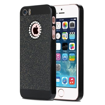 Diva design bling plastdeksel til iPhone 5 / iPhone 5S / iPhone SE 2013 - Svart